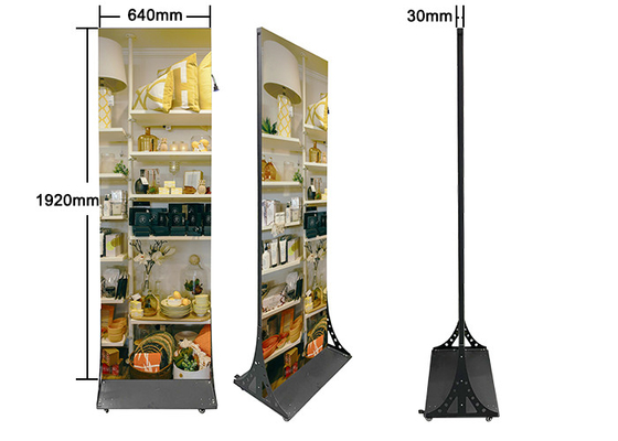 All-in-one podwójny ultra cienki plakat LED ekran wewnętrzny ruchomy