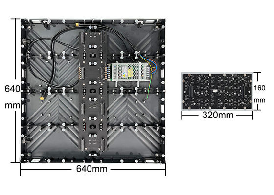 Bezproblemowe splicing 640*640mm Wnętrze LED Video Wall For Cinema Control Room
